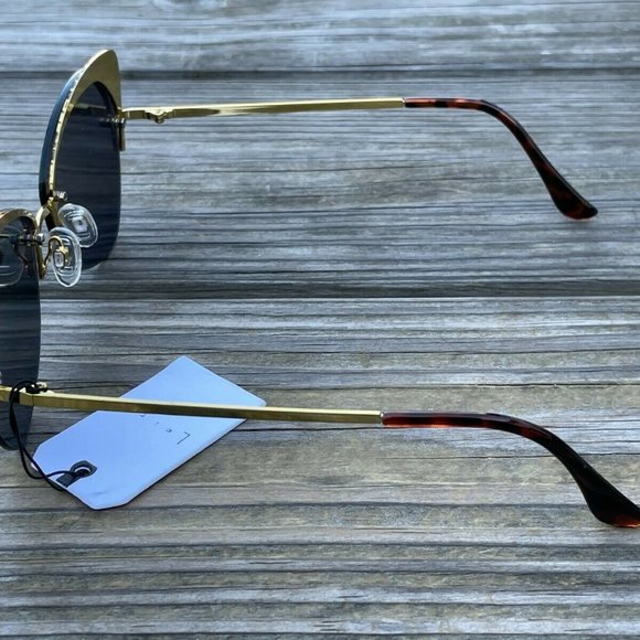 Leith Sunglasses Women Sunglasses UV Protect Gold Plated Cat Eyes Mirror Lenses - Picture 10 of 12